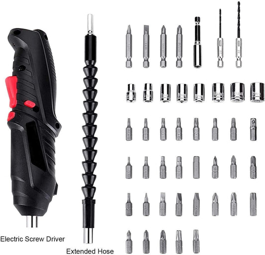 Metal Electric Screwdriver with 47 pcs Screwdriver Bit Set