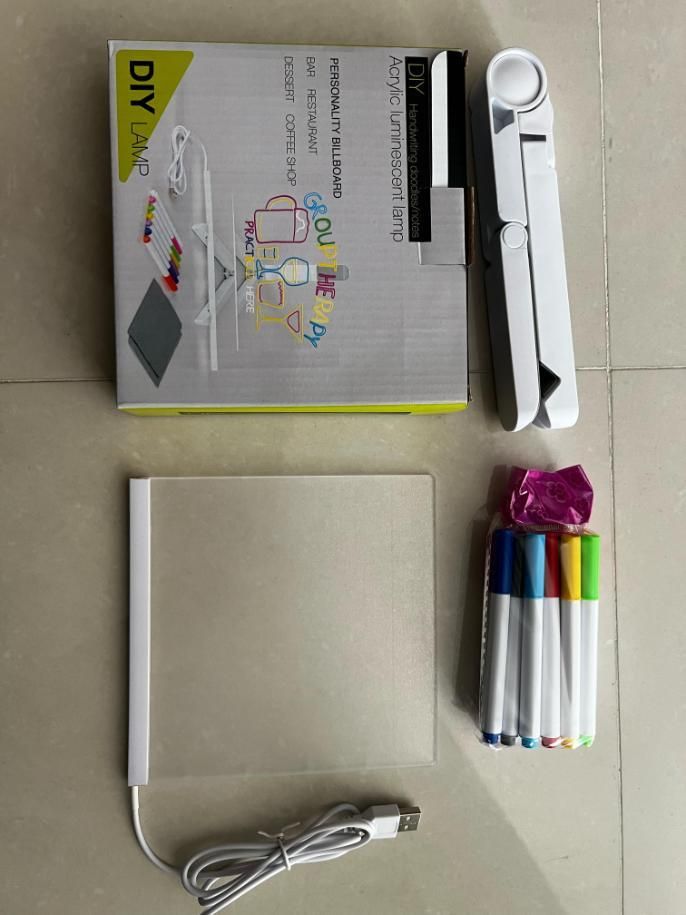 3D LED Light Glass Writing pad