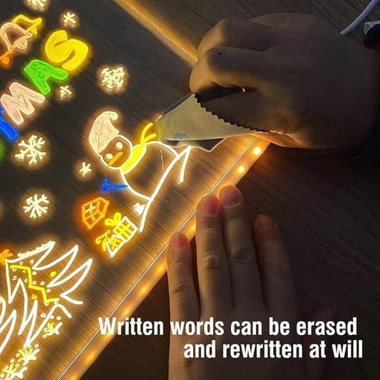 3D LED Light Glass Writing pad
