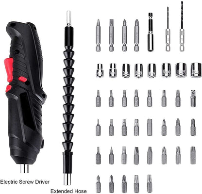 Metal Electric Screwdriver with 47 pcs Screwdriver Bit Set